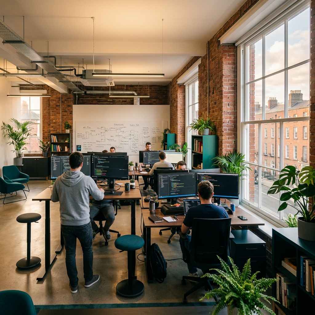 Perpact office in Dublin showing the team at work